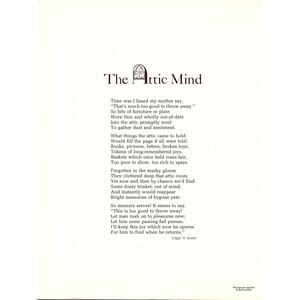 The Attic Mind Edgar A. Guest 1970s Poem Retro Kitsch Wall Art SF7